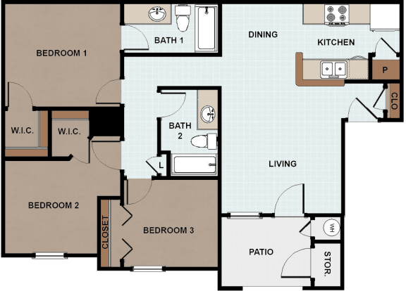 Floor Plan  3 Bedroom